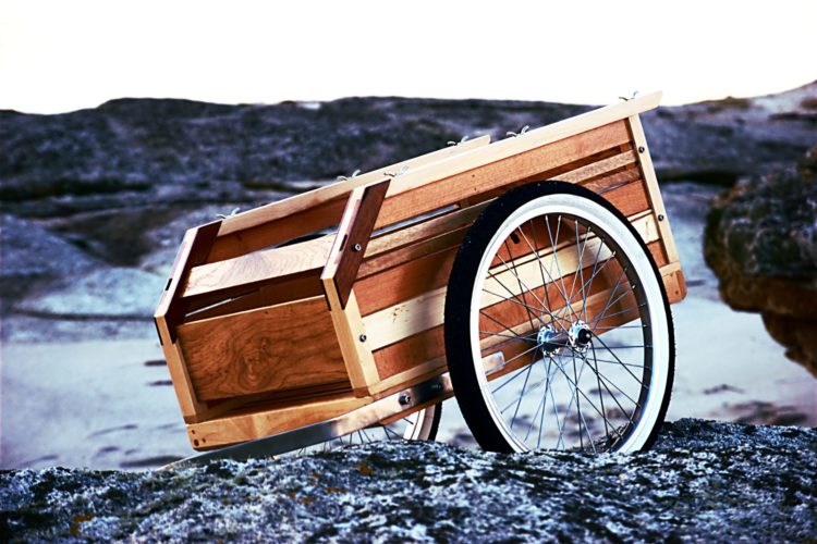 remorque vélo bois design vintage bretagne