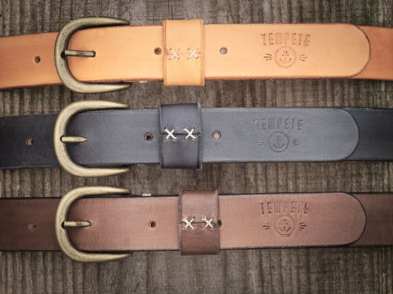 Ceinture cuir tannage végétal cycles tempête