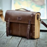 Cartable vélo cuir et bois - Chocolat, Miel ou Noir vintage – Image 4