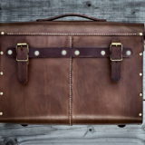 Cartable vélo cuir et bois - Chocolat, Miel ou Noir vintage – Image 11