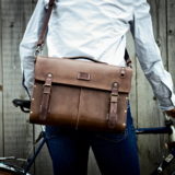 Cartable vélo cuir et bois - Chocolat, Miel ou Noir vintage – Image 12