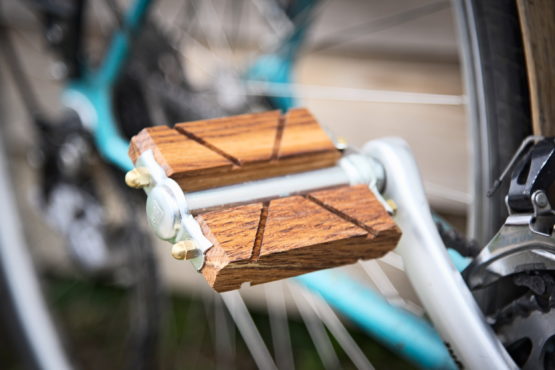 Pédales vélo bois - chêne foncé, chêne claire ou hêtre. – Image 7