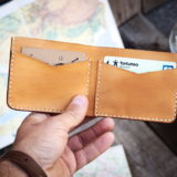 Portefeuille cuir - Miel – Image 2