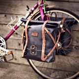 Cargo - Sacoche vélo latéral - Couleur Miel, chocolat ou Noir vintage.